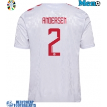 Denmark Joachim Andersen #2 Replica Away Shirt Euro 2024 Short Sleeve
